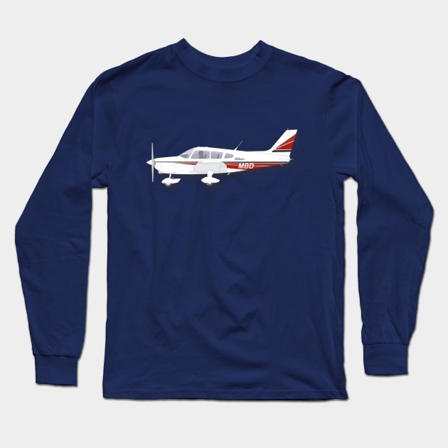 Piper PA28 Cherokee Long Sleeve T-Shirt by GregThompson